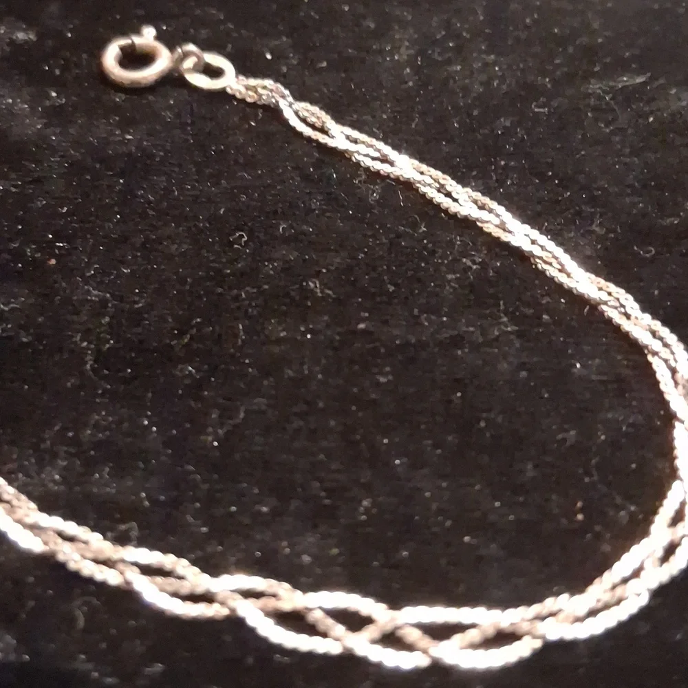 Vintage Sterling Silver 925 Braided Bracelet. 7in Long Extender Will Work